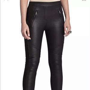 BCBG KALIN faux leather MOTO leggings sz. S